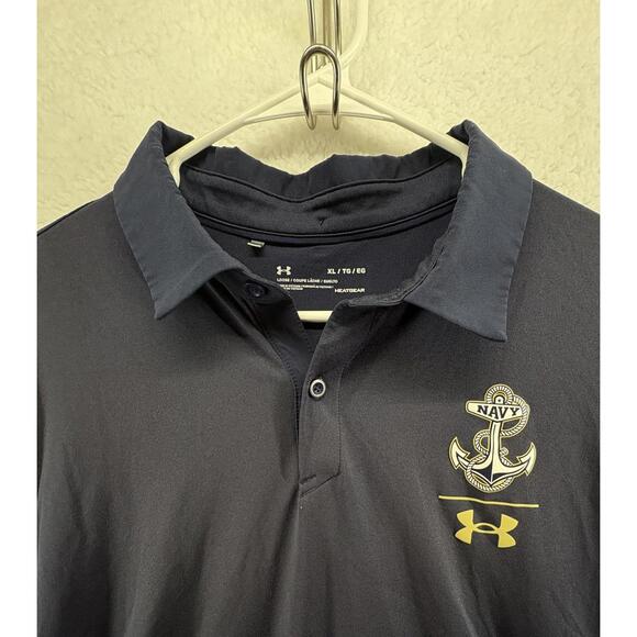 Under Armour Other - Navy Midshipmen Under Armour Heatgear Polo Mens XL Team Issue